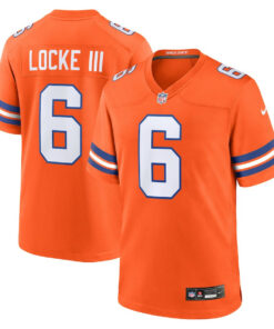 P.J. Locke III 6 Denver Broncos Mile High Collection 1977 Throwback Player Game Men Jersey - Orange JS7569 nicesnker