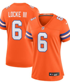 P.J. Locke III 6 Denver Broncos Women's Mile High Collection 1977 Throwback Player Game Jersey - Orange JS1511 nicesnker