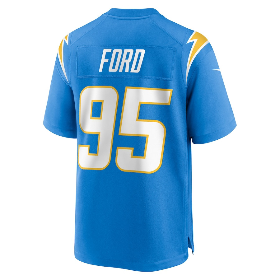 Poona Ford 95 Los Angeles Chargers Team Game Men Jersey - Powder Blue JS1154 nicesnker - Image 3