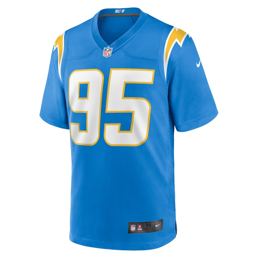 Poona Ford 95 Los Angeles Chargers Team Game Men Jersey - Powder Blue JS1154 nicesnker - Image 2