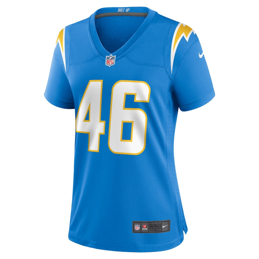 Praise Olatoke 46 Los Angeles Chargers Women's Game Jersey - Powder Blue JS9635 nicesnker - Image 2