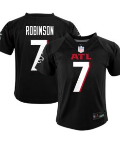Preschool Atlanta Falcons Bijan Robinson Black Player Game Jersey JS1753 nicesnker