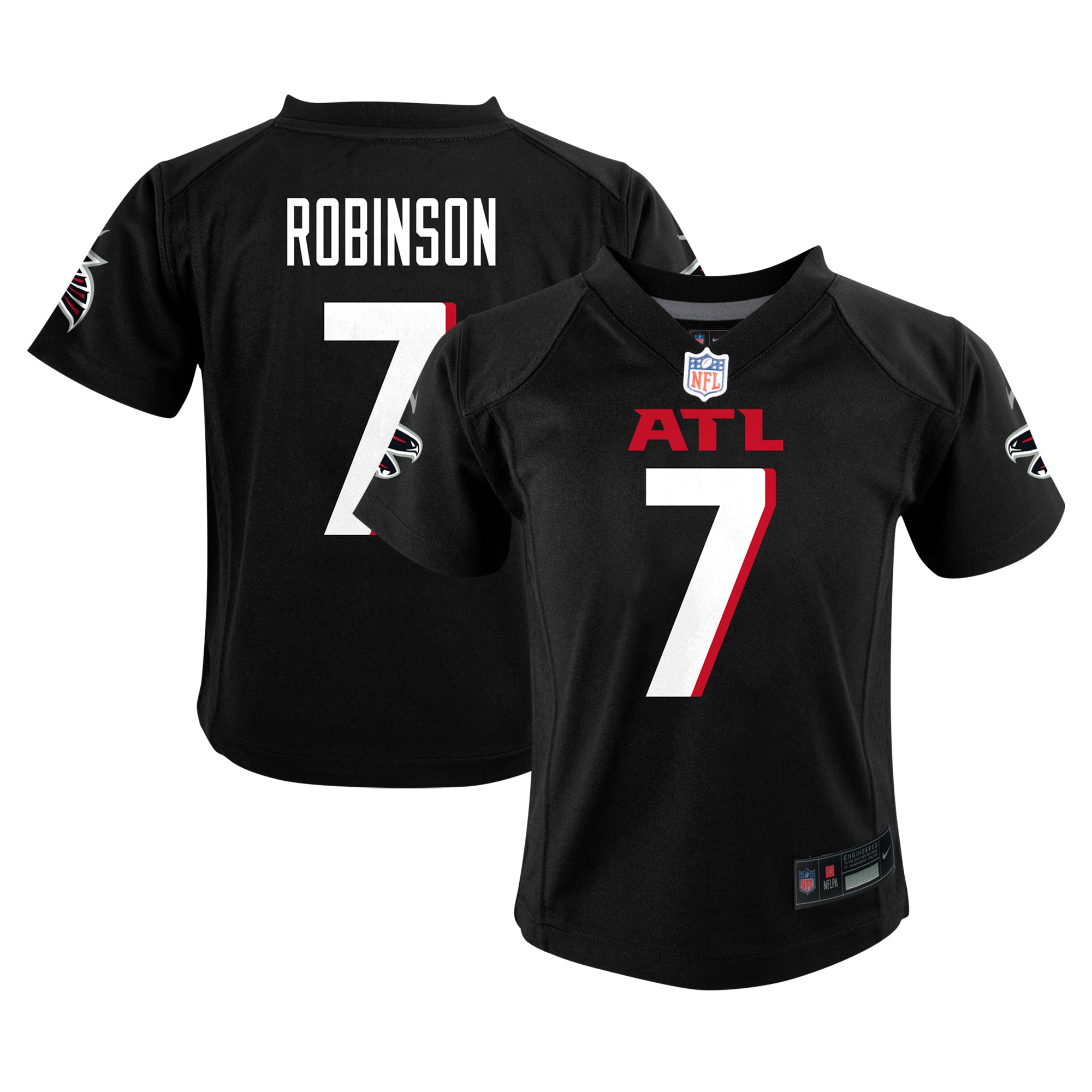 Preschool Atlanta Falcons Bijan Robinson Black Player Game Jersey JS1753 nicesnker