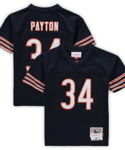 Preschool Chicago Bears Walter Payton Mitchell & Ness Navy Retired Legacy Jersey JS4889 nicesnker