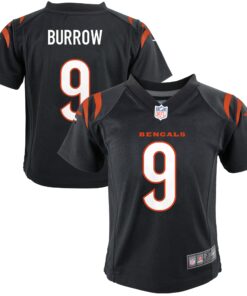 Preschool Cincinnati Bengals Joe Burrow Black Game Jersey JS3010 nicesnker