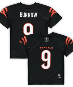 Preschool Cincinnati Bengals Joe Burrow Black Player Jersey JS4336 nicesnker