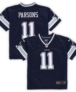 Preschool Dallas Cowboys Micah Parsons Navy Game Jersey JS4344 nicesnker