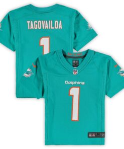 Preschool Miami Dolphins Tua Tagovailoa Aqua Game Jersey JS8433 nicesnker
