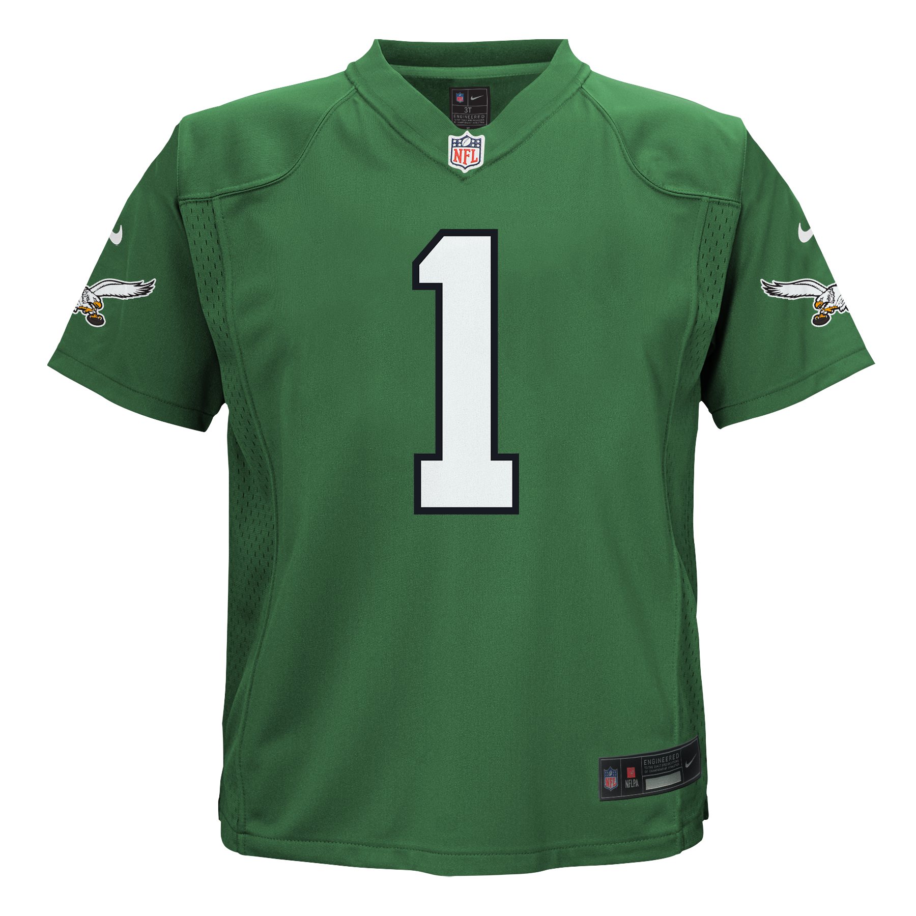 Preschool Philadelphia Eagles Jalen Hurts Kelly Green Game Jersey JS6820 nicesnker - Image 2