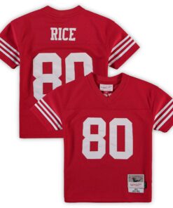 Preschool San Francisco 49ers Jerry Rice Mitchell & Ness Scarlet 1990 Retired Player Legacy Jersey JS4958 nicesnker