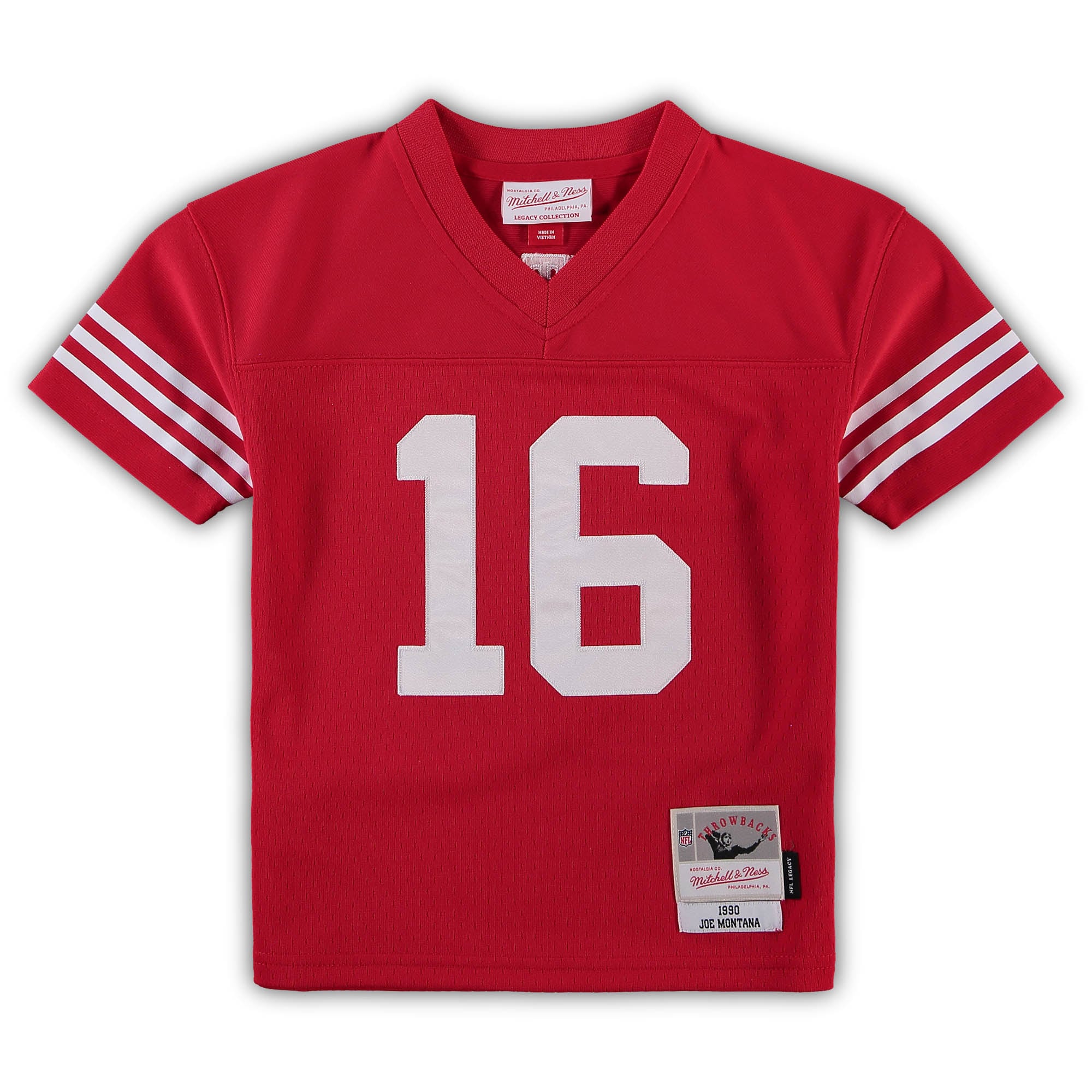 Preschool San Francisco 49ers Joe Montana Mitchell & Ness Scarlet 1990 Retired Player Legacy Jersey JS2174 nicesnker - Image 2
