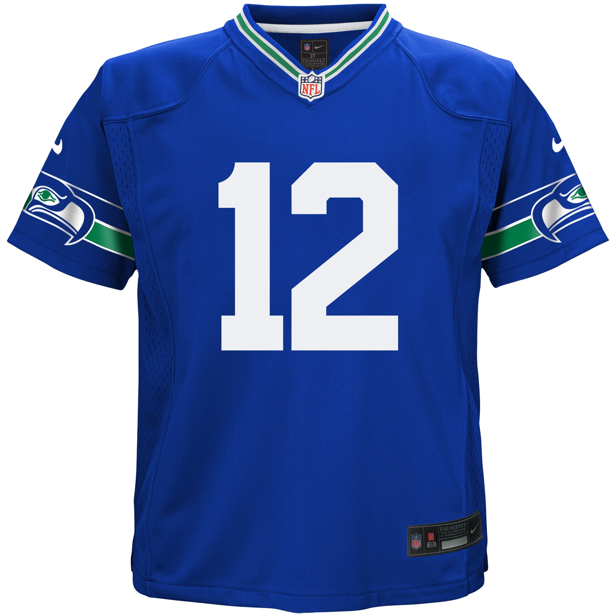 Preschool Seattle Seahawks 12th Fan Royal Alternate Game Jersey JS7131 nicesnker - Image 2