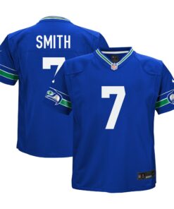 Preschool Seattle Seahawks Geno Smith Royal Game Jersey JS4821 nicesnker