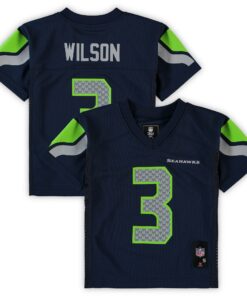 Preschool Seattle Seahawks Russell Wilson College Navy Player Jersey JS5207 nicesnker