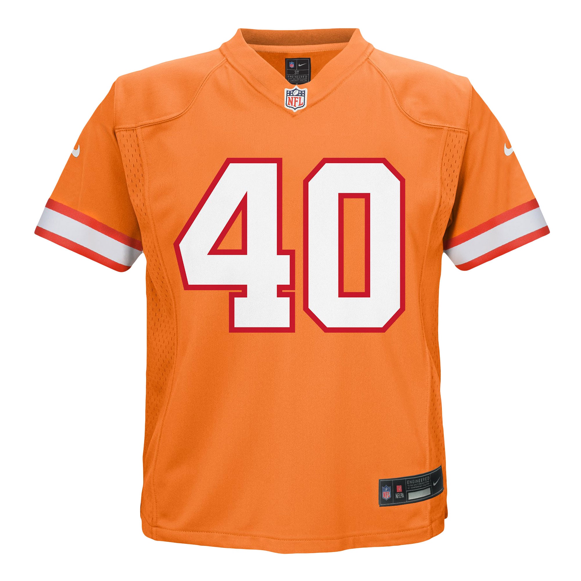 Preschool Tampa Bay Buccaneers Mike Alstott Orange Retired Player Game Jersey JS2159 nicesnker - Image 2