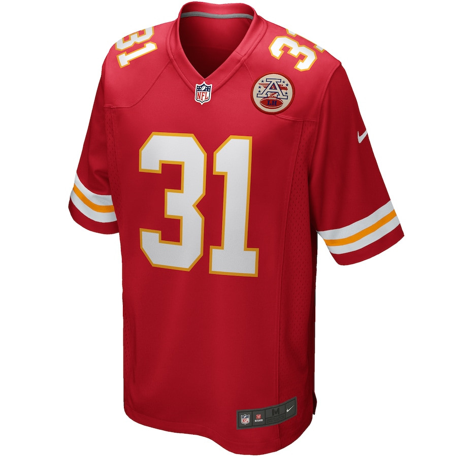 Priest Holmes 31 Kansas City Chiefs Men Game Retired Jersey - Red JS4709 nicesnker - Image 2