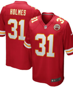 Priest Holmes 31 Kansas City Chiefs Men Game Retired Jersey - Red JS4709 nicesnker