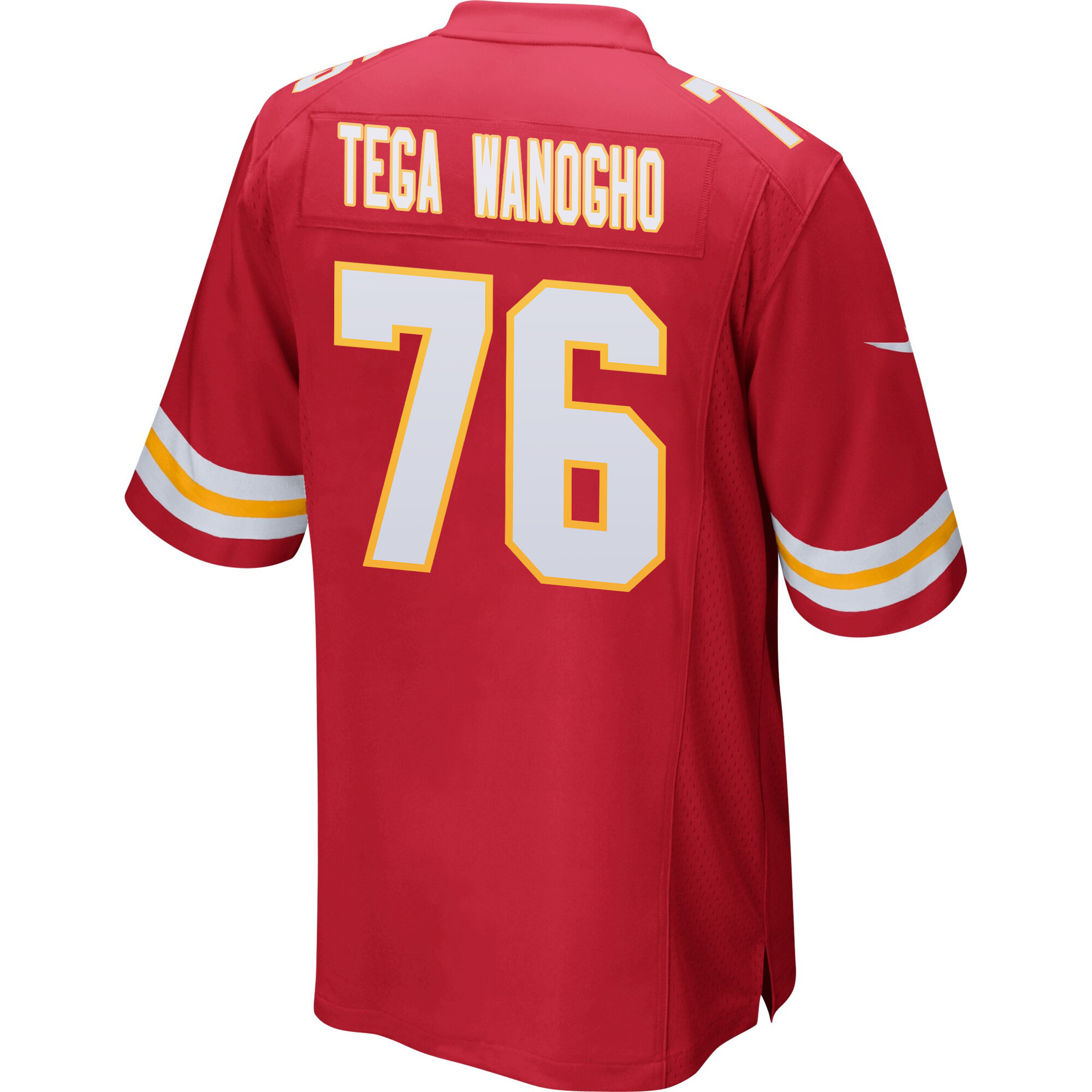 Prince Tega Wanogho 76 Kansas City Chiefs Super Bowl LVIII Champions 4 Stars Patch Game Men Jersey - Red JS7073 nicesnker - Image 3