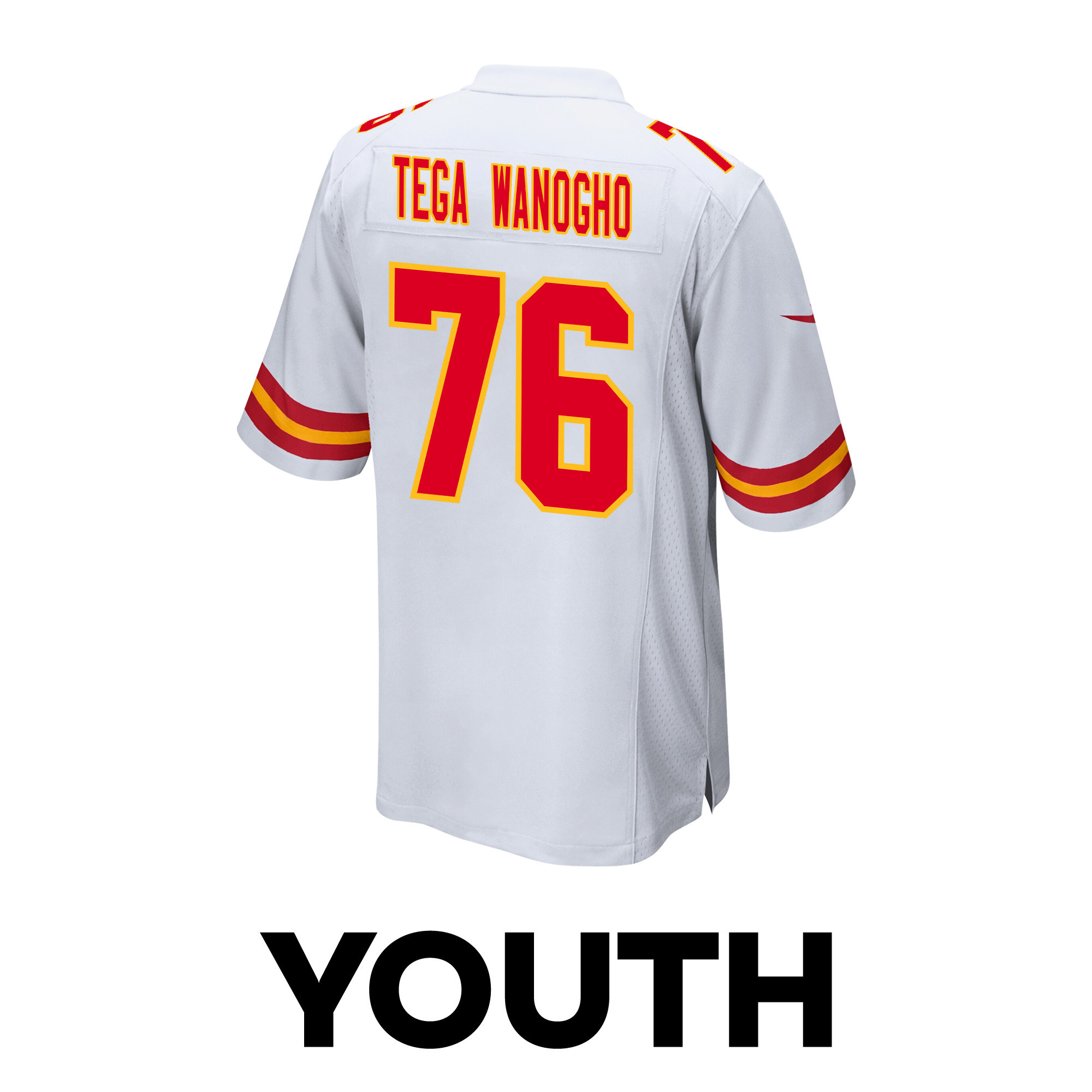Prince Tega Wanogho 76 Kansas City Chiefs Super Bowl LVIII Champions 4 Stars Patch Game YOUTH Jersey - White JS7576 nicesnker - Image 3