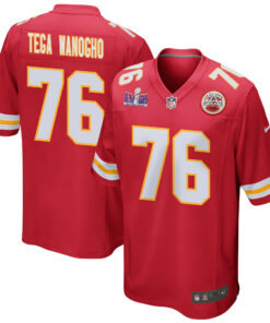 Prince Tega Wanogho 76 Kansas City Chiefs Super Bowl LVIII Patch Game Men Jersey - Red JS2794 nicesnker
