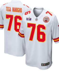 Prince Tega Wanogho 76 Kansas City Chiefs Super Bowl LVIII Patch Game Men Jersey - White JS6592 nicesnker