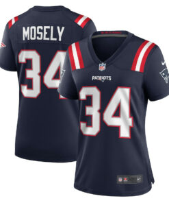 Quandre Mosely 34 New England Patriots Women Home Game Jersey - Navy JS5430 nicesnker