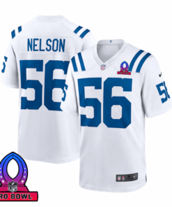 Quenton Nelson 56 Indianapolis Colts 2025 Pro Bowl Patch Game Men Jersey - White JS9242 nicesnker