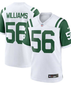 Quincy Williams 56 New York Jets Classic Alternate Game Men Jersey - White JS1744 nicesnker