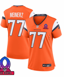Quinn Meinerz 77 Denver Broncos 2025 Pro Bowl Patch Women Game Jersey - Orange JS2047 nicesnker