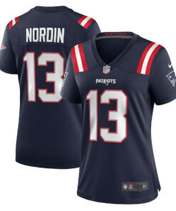 Quinn Nordin 13 New England Patriots Women Game Jersey - Navy JS8806 nicesnker