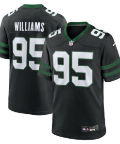 Quinnen Williams 95 New York Jets Alternate Game Jersey - Men, Legacy Black JS6553 nicesnker