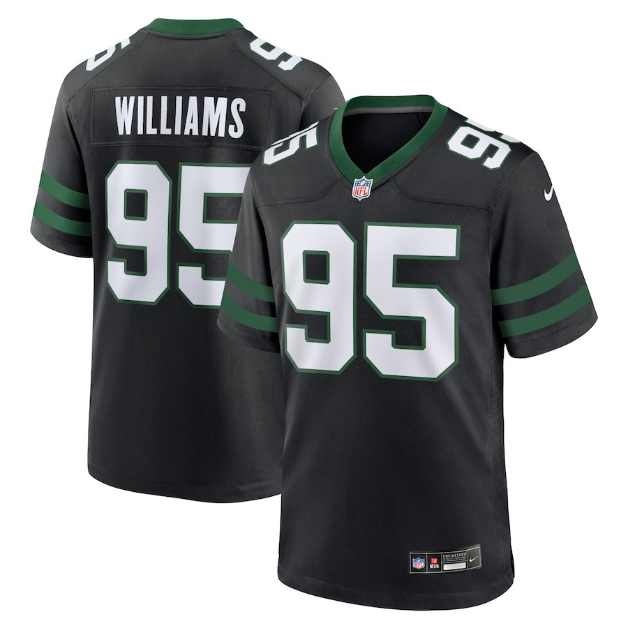Quinnen Williams 95 New York Jets Alternate Game Jersey - Men, Legacy Black JS6553 nicesnker