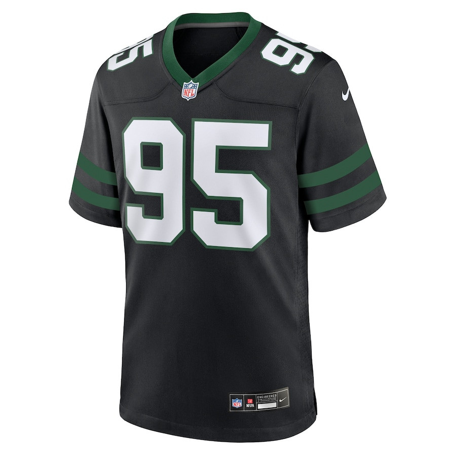 Quinnen Williams 95 New York Jets Alternate Game Jersey - Men, Legacy Black JS6553 nicesnker - Image 2