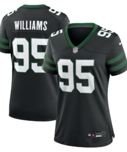 Quinnen Williams 95 New York Jets Alternate Game Women Jersey - Legacy Black JS9041 nicesnker