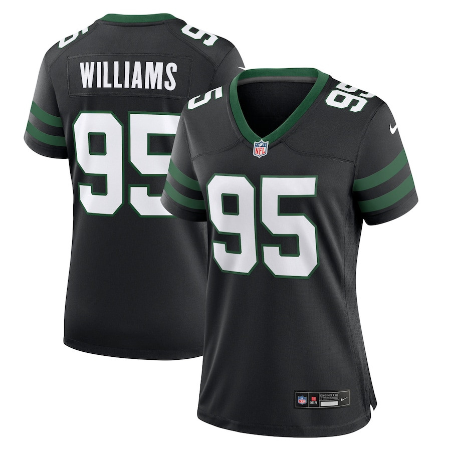 Quinnen Williams 95 New York Jets Alternate Game Women Jersey - Legacy Black JS9041 nicesnker