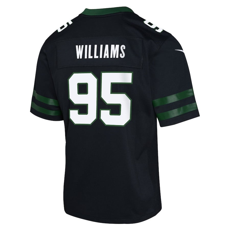 Quinnen Williams 95 New York Jets Alternate Game YOUTH Jersey - Legacy Black JS7479 nicesnker - Image 3