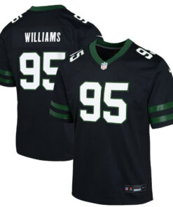 Quinnen Williams 95 New York Jets Alternate Game YOUTH Jersey - Legacy Black JS7479 nicesnker