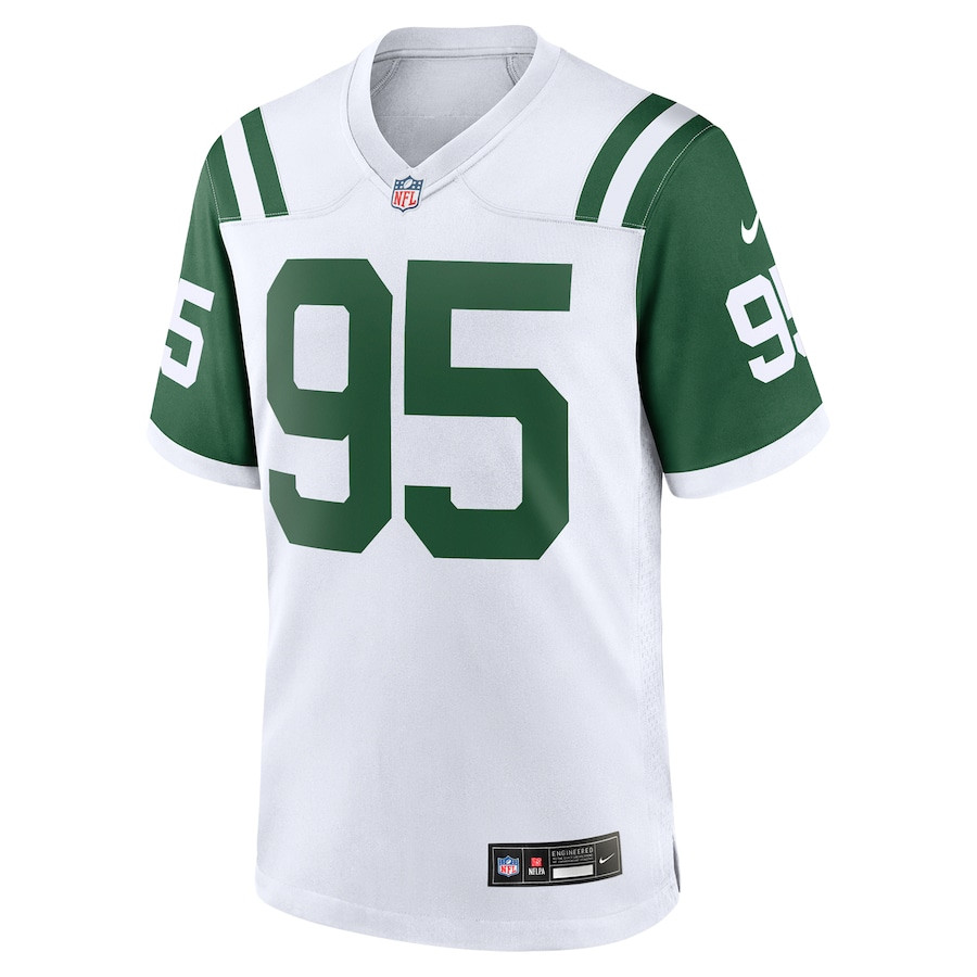 Quinnen Williams 95 New York Jets Classic Alternate Game Men Jersey - White JS7224 nicesnker - Image 2