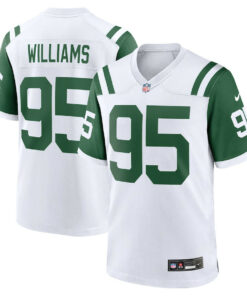 Quinnen Williams 95 New York Jets Classic Alternate Game Men Jersey - White JS7224 nicesnker