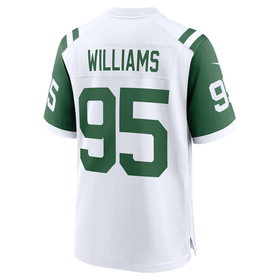 Quinnen Williams 95 New York Jets Classic Alternate Game Men Jersey - White JS7224 nicesnker - Image 3