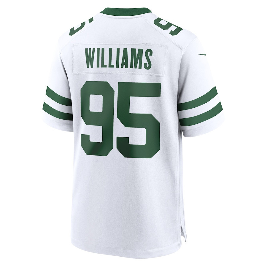 Quinnen Williams 95 New York Jets Game Jersey - Men, Legacy White JS5712 nicesnker - Image 3
