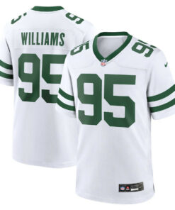 Quinnen Williams 95 New York Jets Game Jersey - Men, Legacy White JS5712 nicesnker
