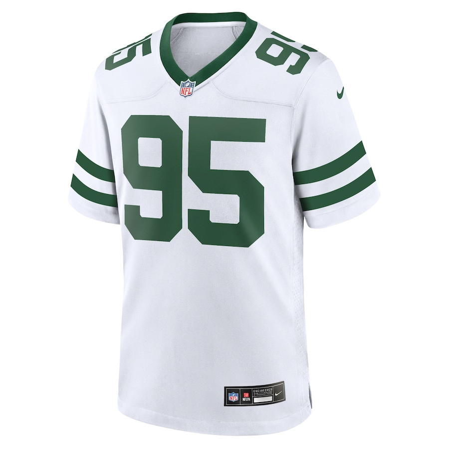 Quinnen Williams 95 New York Jets Game Jersey - Men, Legacy White JS5712 nicesnker - Image 2