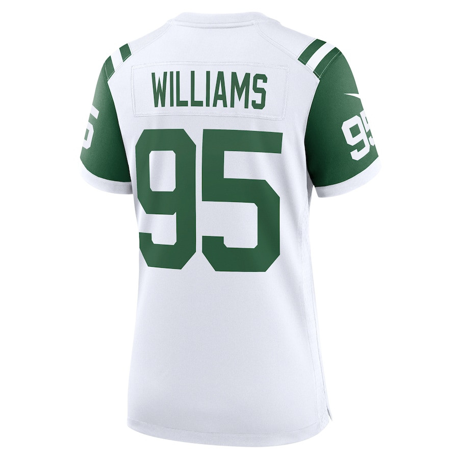 Quinnen Williams 95 New York Jets Women's Classic Alternate Game Jersey - White JS4397 nicesnker - Image 3