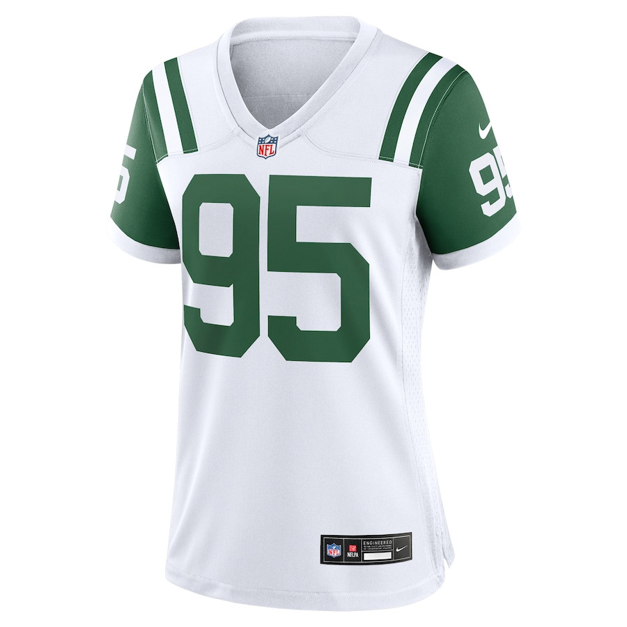 Quinnen Williams 95 New York Jets Women's Classic Alternate Game Jersey - White JS4397 nicesnker - Image 2