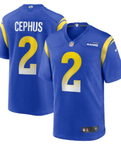 Quintez Cephus 2 Los Angeles Rams Team Game Men Jersey - Royal JS5645 nicesnker