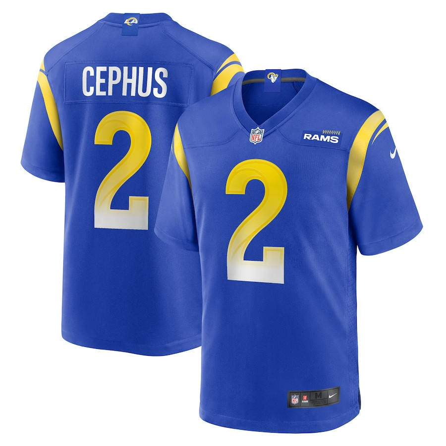 Quintez Cephus 2 Los Angeles Rams Team Game Men Jersey - Royal JS5645 nicesnker