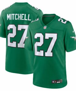 Quinyon Mitchell 27 Philadelphia Eagles Alternate Game Men Jersey - Kelly Green JS2363 nicesnker