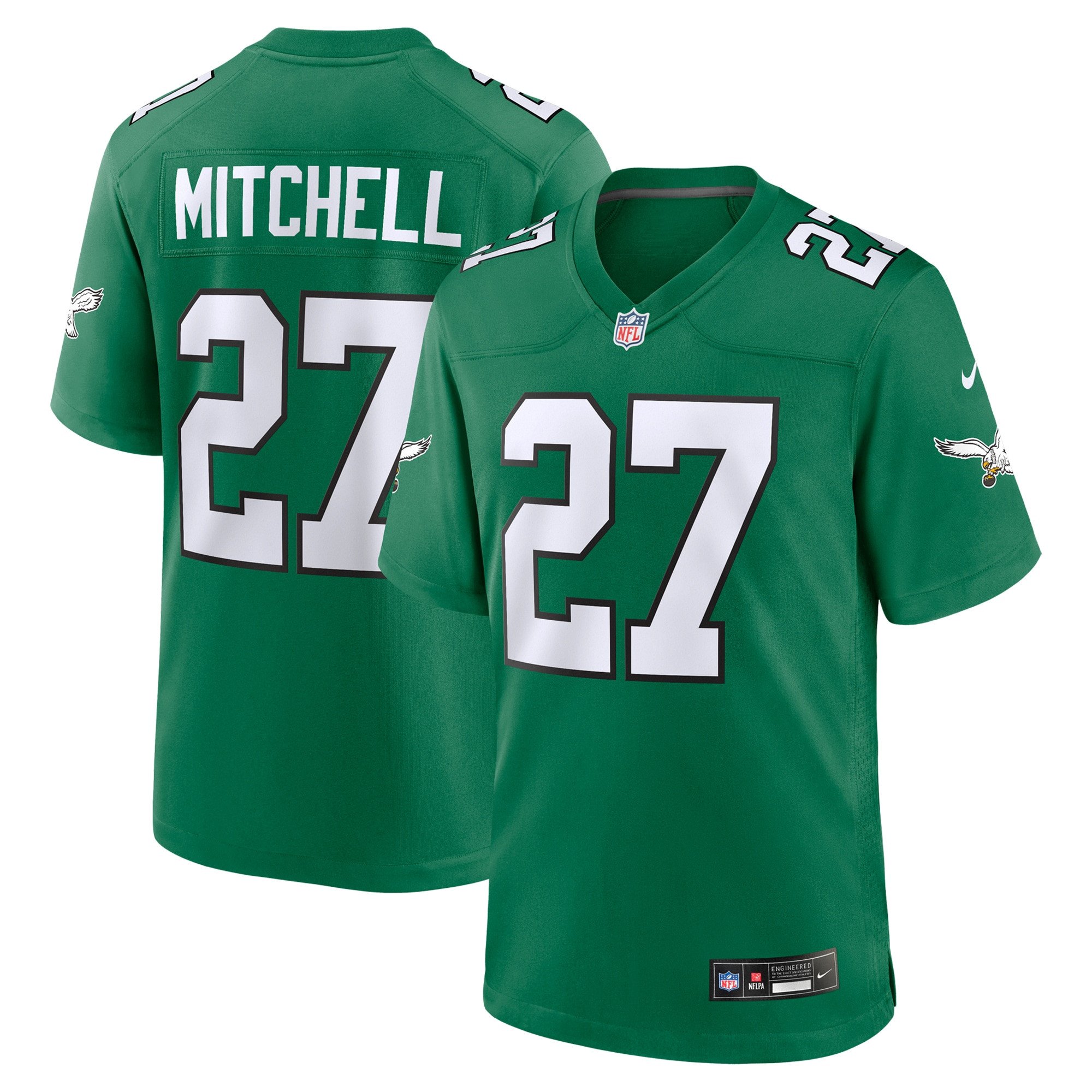 Quinyon Mitchell 27 Philadelphia Eagles Alternate Game Men Jersey - Kelly Green JS2363 nicesnker
