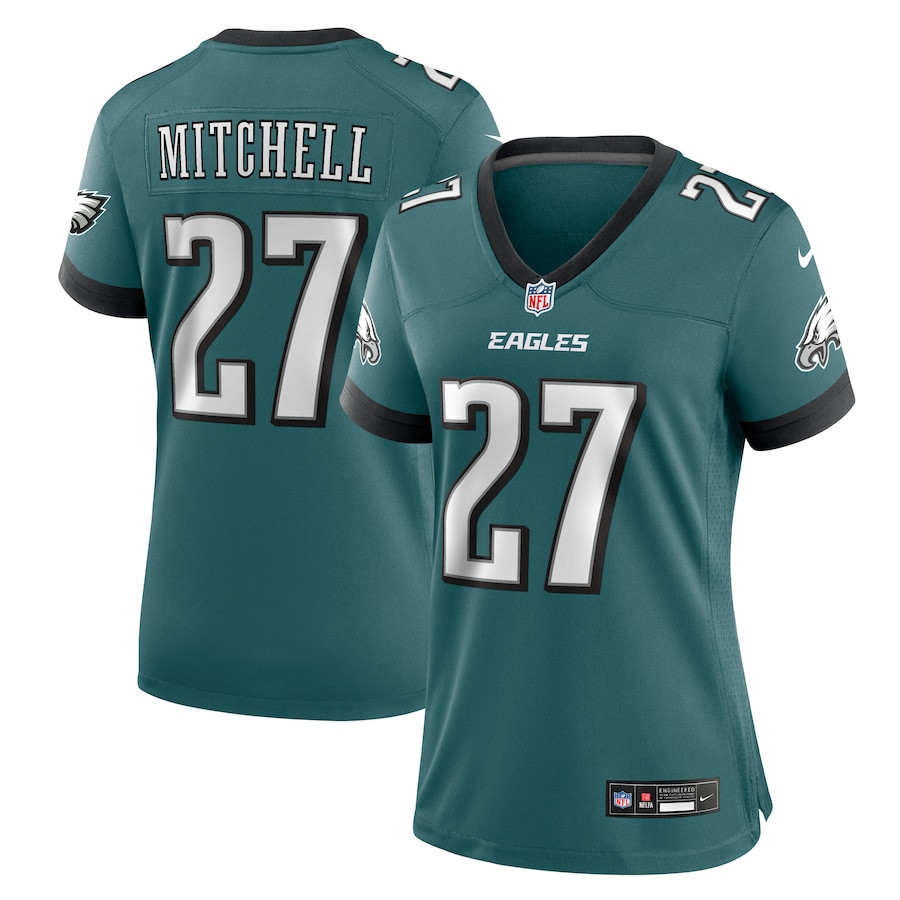 Quinyon Mitchell 27 Philadelphia Eagles Women's Team Game Jersey - Midnight Green JS8892 nicesnker